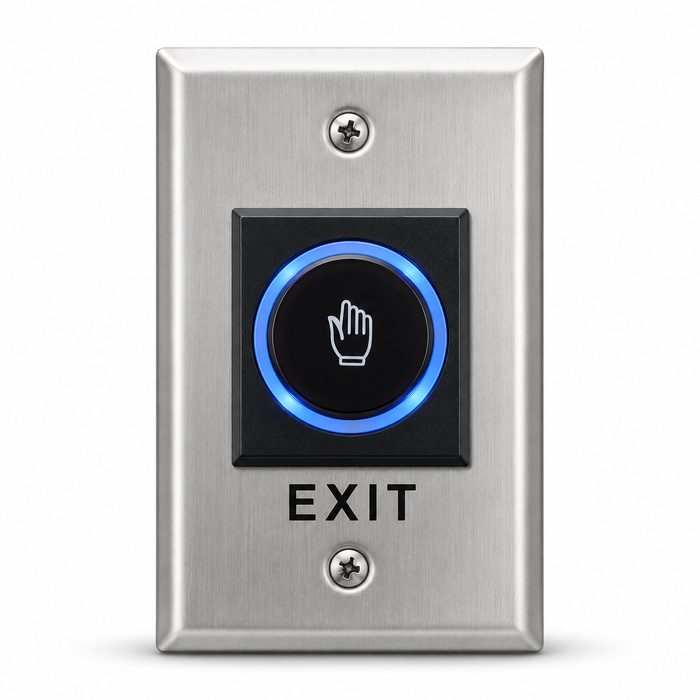 Ibex no-touch exit button